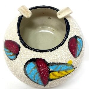 Beautiful vintage MCM lava glaze ashtray or trinket dish